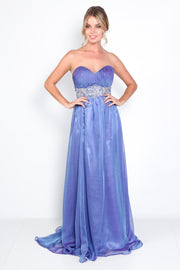 'MELISSA' Pleated Strapless Chiffon Empire | Lavendar