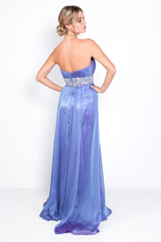 'MELISSA' Pleated Strapless Chiffon Empire | Lavendar