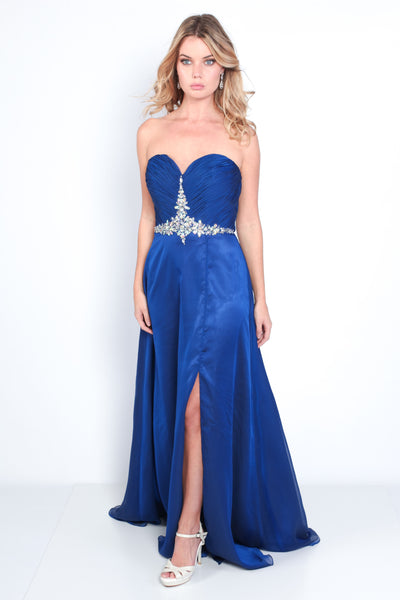 'ROYALE' Beaded Sweetheart Chiffon Empire | Royal Blue